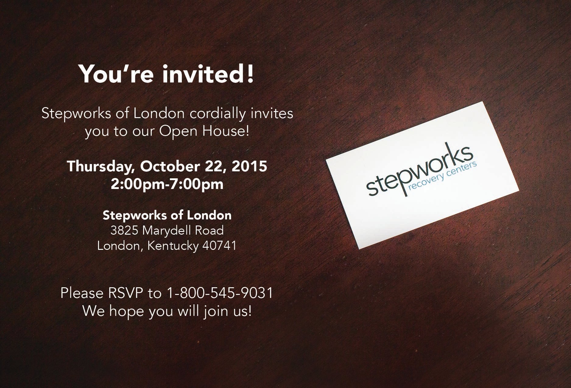 stepworks of london open house invitation